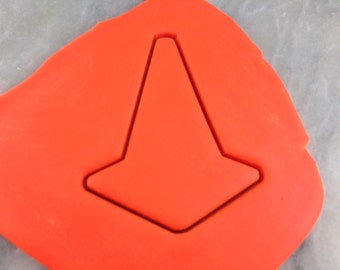 Traffic Cone Cookie Cutter Outline - SHARP EDGES - FAST Shipping - Choose Your Own Size!