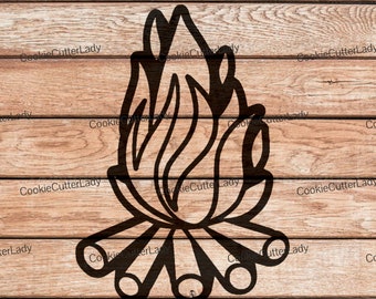 Plantilla para fogata de camping / Plantilla reutilizable, duradera y lavable para manualidades / ¡Úsela para letreros, paredes, lienzos y mucho más!