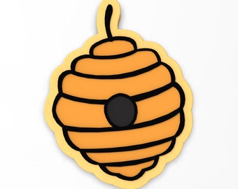 Beehive Cookie Cutter | Stamp | Stencil - SHARP EDGES - FAST Shipping - Choose Your Own Size!