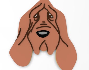 Basset Hound Cookie Cutter | Stamp | Stencil - SHARP EDGES - FAST Shipping - Choose Your Own Size!