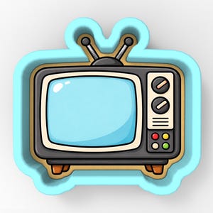 Tv Old Style 1 Cookie Cutter | Stamp | Stencil - SHARP EDGES - FAST Shipping - Choose Your Own Size! #1