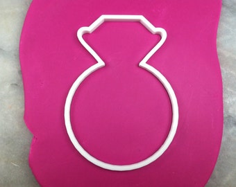 Engagement Ring Cookie Cutter Outline - SHARP EDGES - FAST Shipping - Choose Your Own Size!