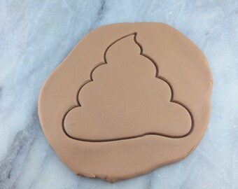 Poop Cookie Cutter Outline - SHARP EDGES - FAST Shipping - Choose Your Own Size!