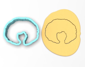 Afro Hair Outline Cookie Cutter Outline #1 - SHARP EDGES - FAST Shipping - Choose Your Own Size!