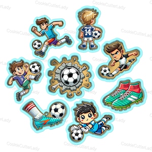 Soccer Futbol Boys Cookie Cutter Set | Stamp | Stencil | Debosser #2