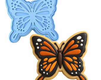 Monarchvlinder koekjesvorm | Stempel | Sjabloon - SCHERPE RANDEN - SNELLE verzending - Kies je eigen maat!
