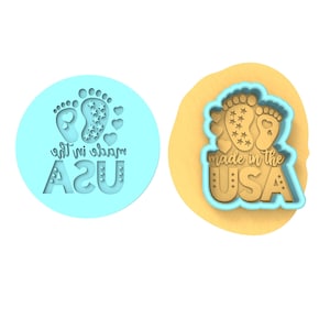 Made is the USA Cookie Debosser | Cookie Cutter | Stencil #1