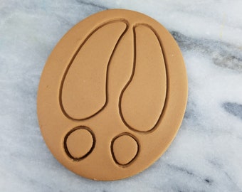 Deer Track Cookie Cutter 2-Piece, Outline & Stamp - SHARP EDGES - FAST Shipping - Choose Your Own Size!