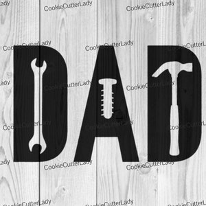 Dad Tools Stencil | REUSABLE, DURABLE, WASHABLE Craft Stencil | Use for Signs, Walls, Canvas & More!