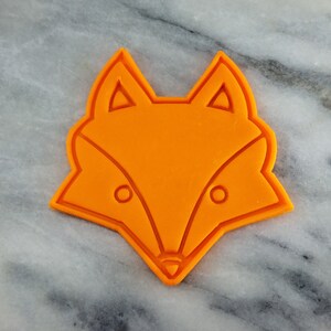 Fox Face Cookie Cutter 2-Piece, Stamp & Outline #1 - SHARP EDGES - FAST Shipping - Choose Your Own Size!