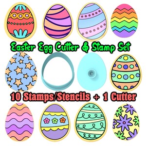 Easter Egg Cookie Cutter Set of 10