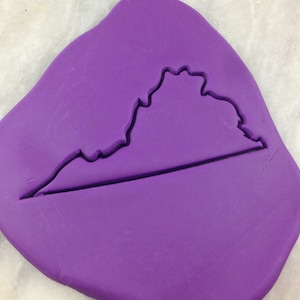 Virginia Cookie Cutter Outline - SHARP EDGES - FAST Shipping - Choose Your Own Size!