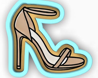 High Heel Shoe Cookie Cutter | Stamp | Stencil - SHARP EDGES - FAST Shipping - Choose Your Own Size! #1