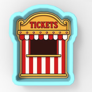 Ticket Stand Zirkus Ausstechform | Stempel | Schablone - SCHARFE KANTEN - SCHNELLER Versand - Wählen Sie Ihre eigene Größe! #1