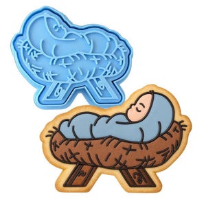 Koekjesvorm Baby Jezus | Stempel | Sjabloon - SCHERPE RANDEN - SNELLE verzending - Kies je eigen maat! #1