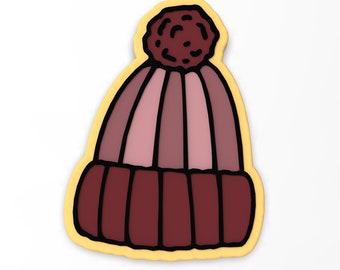 Beanie Cookie Cutter | Stamp | Stencil - SHARP EDGES - FAST Shipping - Choose Your Own Size! #1