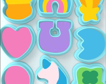 Set di 9 formine per biscotti a forma di marshmallow. Qualsiasi dimensione. Spedizione veloce.