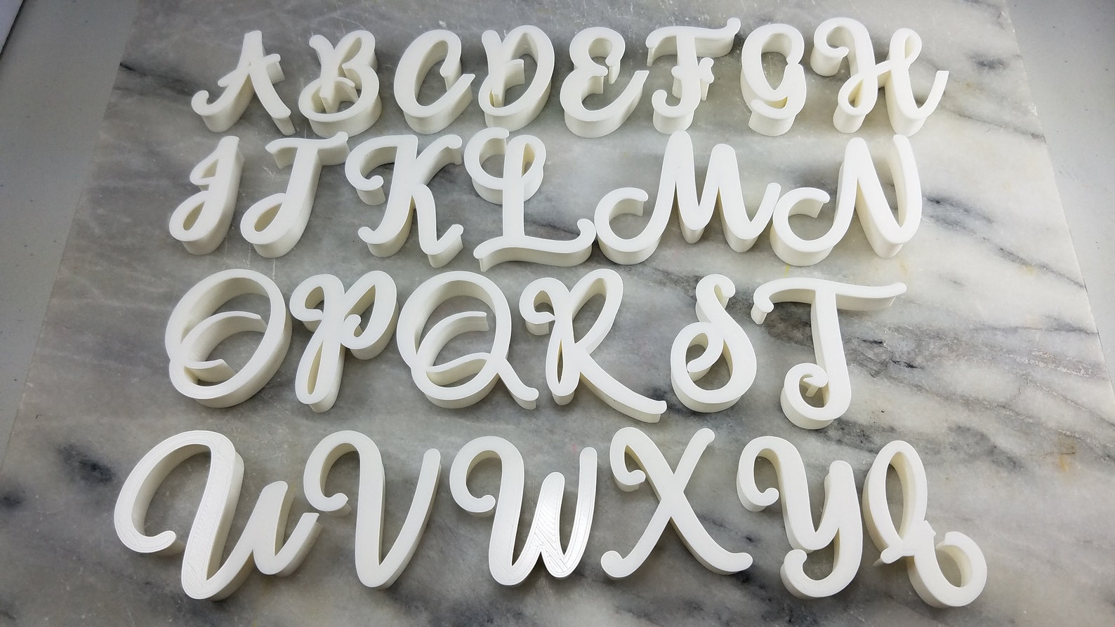 Cursive Letter Cookie Stamps Set FAST Shipping Choose Your Etsy