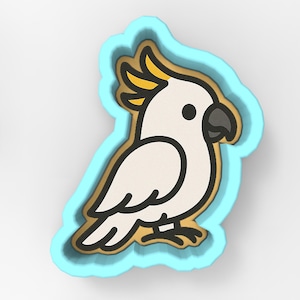 Cockatoo 1 Cookie Cutter | Stamp | Stencil - SHARP EDGES - FAST Shipping - Choose Your Own Size! #1