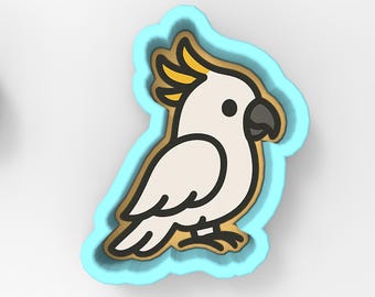 Cockatoo 1 Cookie Cutter | Stamp | Stencil - SHARP EDGES - FAST Shipping - Choose Your Own Size! #1