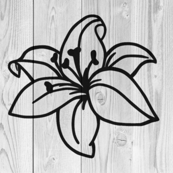 Lilly Tiger Lily Stencil | REUSABLE, DURABLE, WASHABLE Craft Stencil | Use for Signs, Walls, Canvas & More!