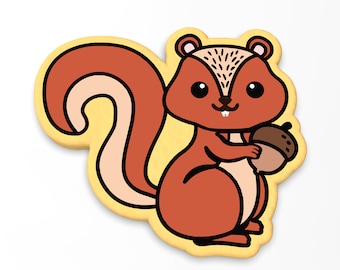 Squirrel Cookie Cutter | Stamp | Stencil - SHARP EDGES - FAST Shipping - Choose Your Own Size!