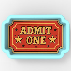 Geben Sie ein Ticket Cookie Cutter | Stempel | Schablone - SCHARFE KANTEN - SCHNELLER Versand - Wählen Sie Ihre eigene Größe! #1