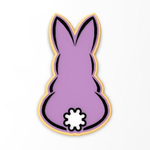 Bunny with Tail Cookie Cutter | Stamp | Stencil - SHARP EDGES - FAST Shipping - Choose Your Own Size!