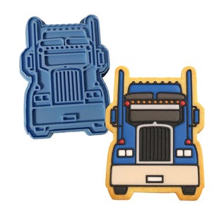 Cortador/sello/plantilla de galletas con forma de camión semirremolque - BORDES AFILADOS - Envío rápido - ¡Elige tu propio tamaño!