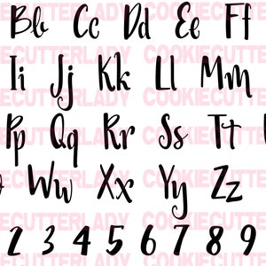 Sparkling Font Cookie Stamps Letter & Number Sets - FAST Shipping - Choose Your Own Size!