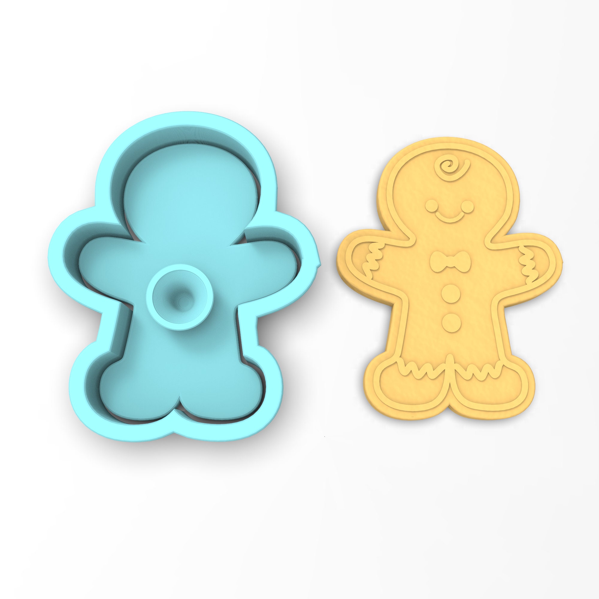 Gingerbread Man Cookie Cutter | Stamp | Stencil - SHARP EDGES - FAST ...