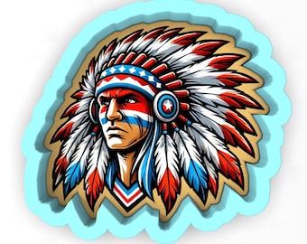American Indian 1 Cookie Cutter | Stamp | Stencil - SHARP EDGES - FAST Shipping - Choose Your Own Size! #1