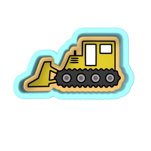 Bulldozer Cookie Cutter | Stamp | Stencil - SHARP EDGES - FAST Shipping - Choose Your Own Size! #2