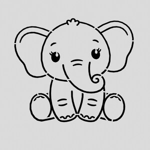 Baby Elephant Cookie Cutter | Stamp | Stencil - SHARP EDGES - FAST ...