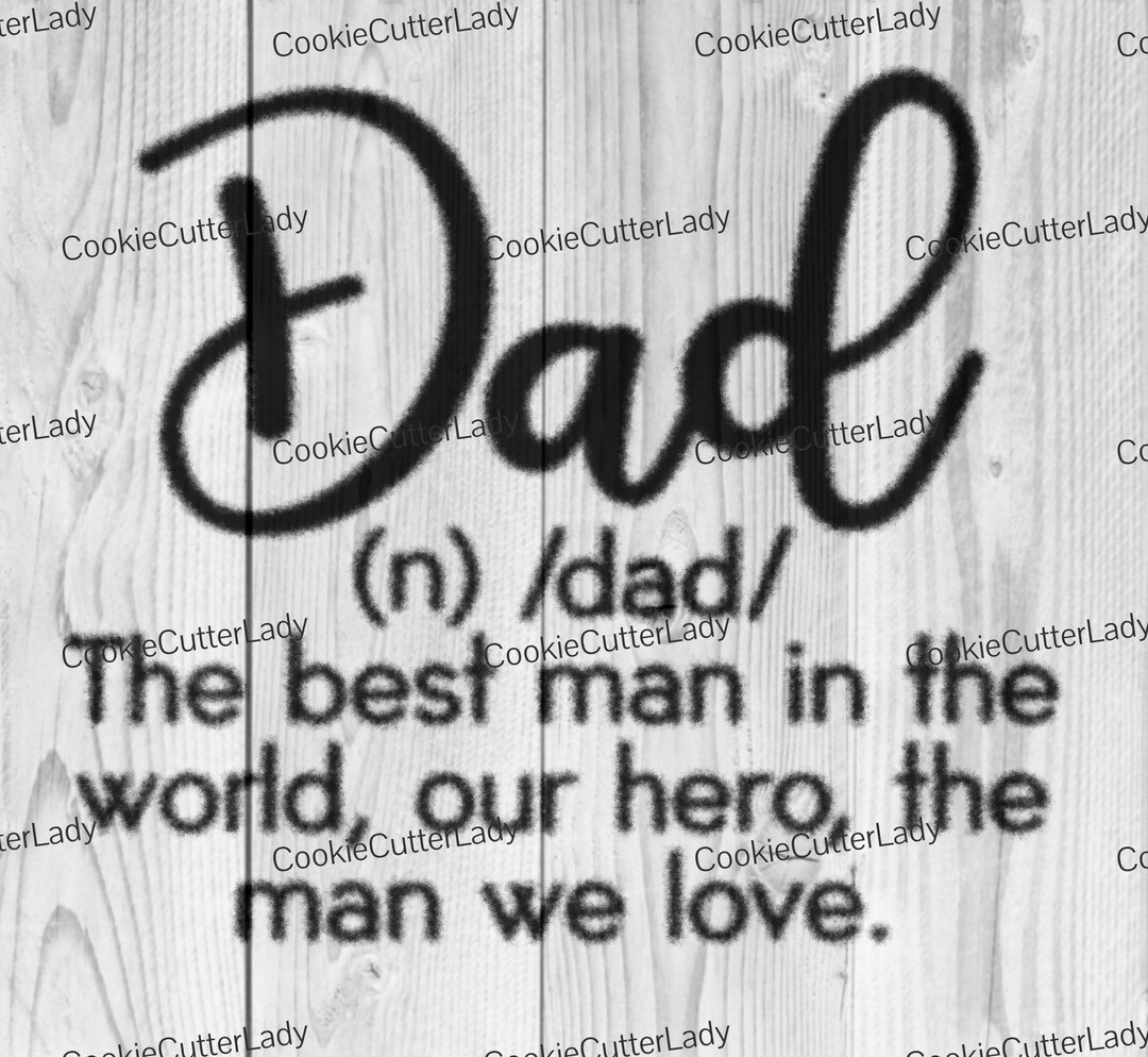 Dads Definition Stencil REUSABLE, DURABLE, WASHABLE Craft Stencil Use