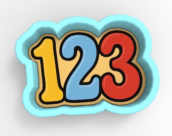 123 Numbers 1 Cookie Cutter | Stamp | Stencil - SHARP EDGES - FAST Shipping - Choose Your Own Size! #1