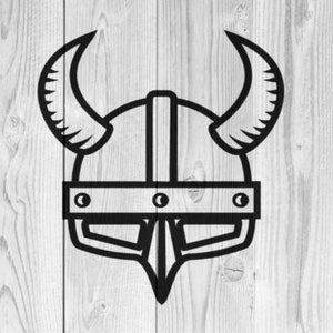 Viking Warrior Helmet Mascot Stencil | REUSABLE, DURABLE, WASHABLE Craft Stencil | Use for Signs, Walls, Canvas & More!
