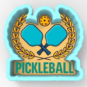Pickleball Emblem 1 Cookie Cutter | Stamp | Stencil - SHARP EDGES - FAST Shipping - Choose Your Own Size! #1