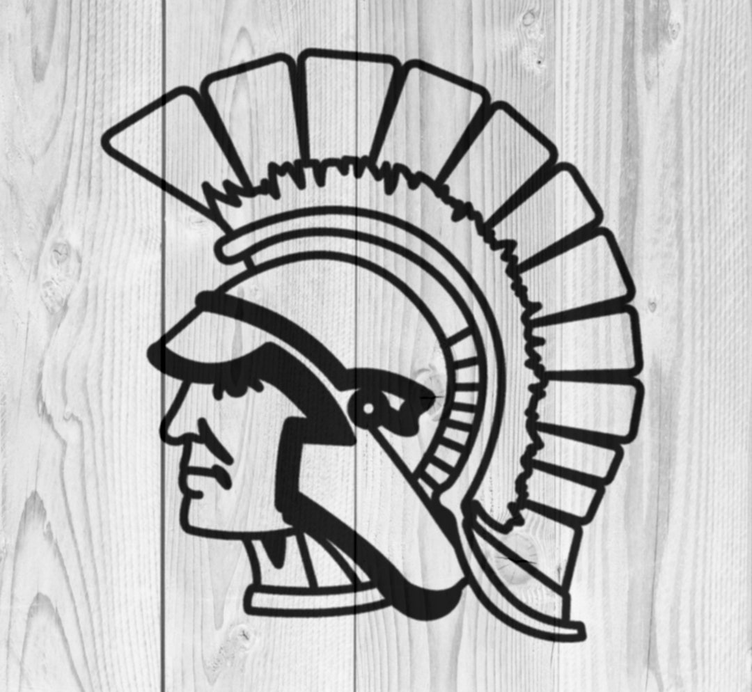 Trojan Spartan Warrior Mascot Stencil | REUSABLE, DURABLE, WASHABLE ...