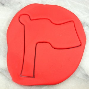 Flag Waving Cookie Cutter - SHARP EDGES - FAST Shipping - Choose Your Own Size!