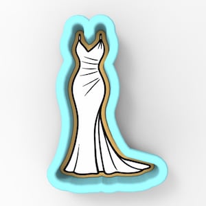 Kakform för formell klänning 2 | Stämpel | Schablon - VASSA KANTER - SNABB FRAKT - Välj din egen storlek! #1