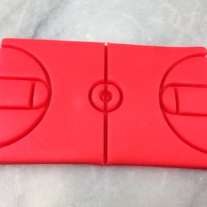 Basketball Court Cookie Cutter 2-Piece, Outline & Stamp - SHARP EDGES - FAST Shipping - Choose Your Own Size!