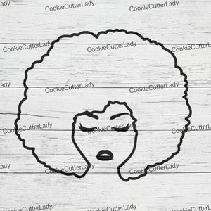 Afro Lady Stencil | REUSABLE, DURABLE, WASHABLE Craft Stencil | Use for Signs, Walls, Canvas & More!