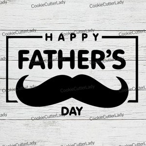 Happy Father&#39;s Day Mustache Stencil | REUSABLE, DURABLE, WASHABLE Craft Stencil | Use for Signs, Walls, Canvas & More!