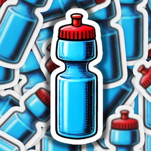 Soccer Water Bottle Vinyl Sticker | Waterproof & Durable | Soccer Sticker | Custom Sizes | Fast Shipping | Made in USA