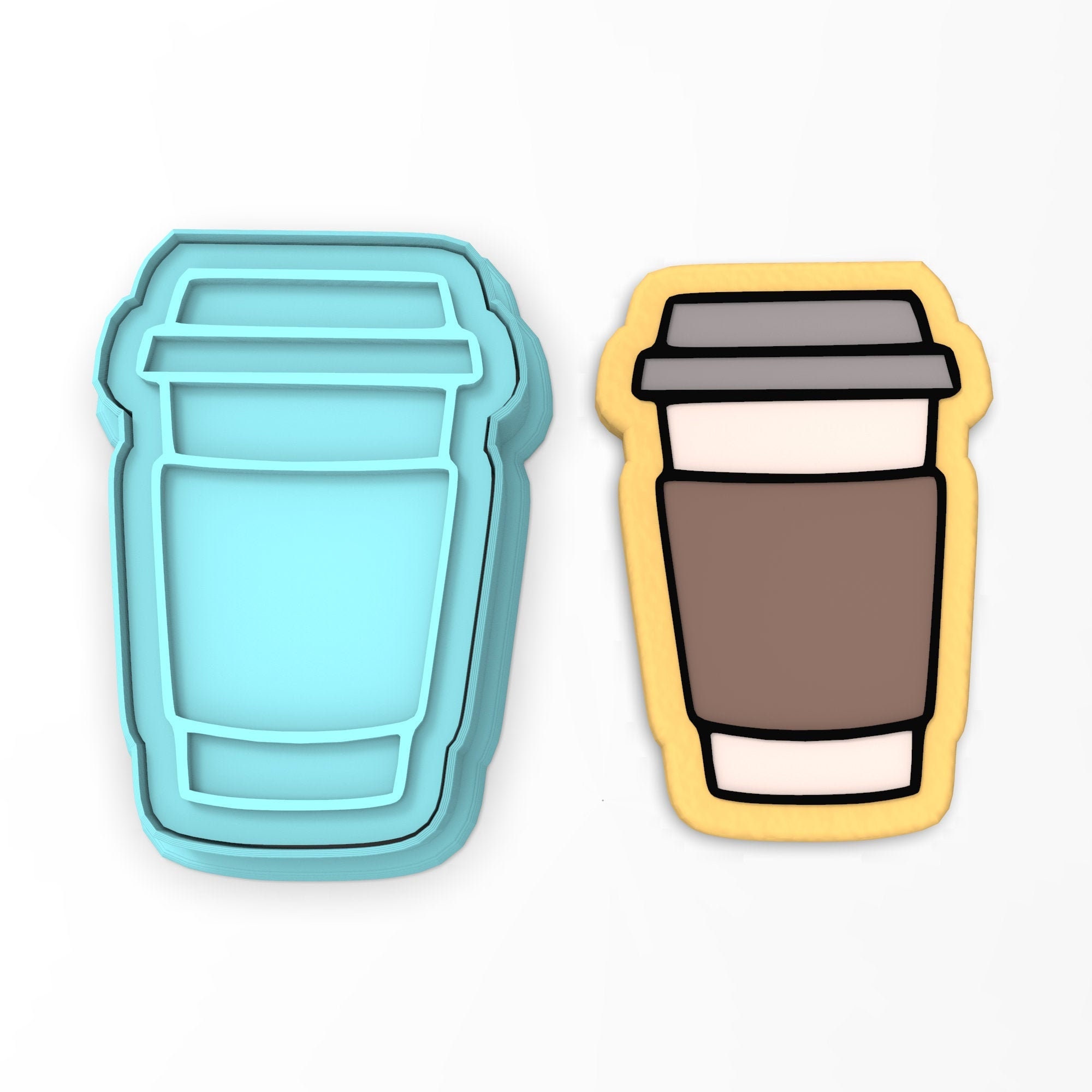 Coffee Cup Cookie Cutter Stamp Stencil SHARP EDGES Etsy