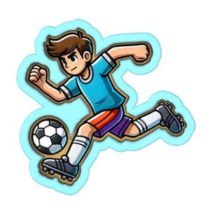 Soccer Boy Dribbling Cookie Cutter | Stamp | Stencil - SHARP EDGES - FAST Shipping - Choose Your Own Size! #2