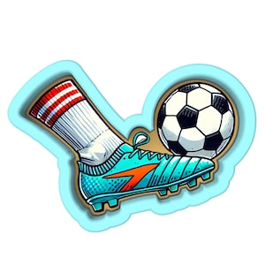 Soccer Kick Leg Cookie Cutter | Stamp | Stencil - SHARP EDGES - FAST Shipping - Choose Your Own Size! #1