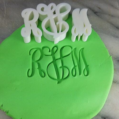 Honey Cursive Letter Cookie Stamps Set FAST Shipping Etsy