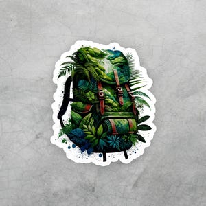 Jungle Rainforest Backpack Overlay Vinyl Sticker | Dishwasher Safe ...